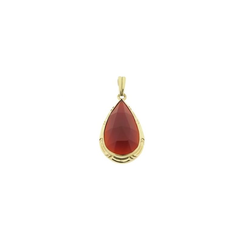 Image 1 of Gold pendant with carnelian