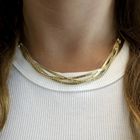 Image 8 of Gold braided Omega link necklace