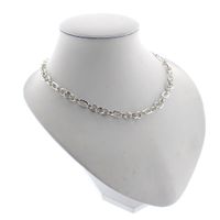 Silver playful anchor link necklace; BIBA | 43-46 cm
