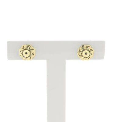 Image 1 of Gold floral stud earrings | Vintage