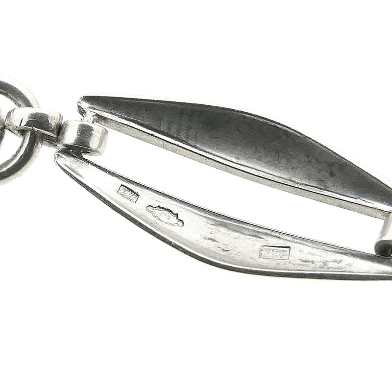 Image 4 of Silver link bracelet with fantasy pattern | 19.5 cm