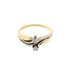 Image 3 of Two-tone gold ring with diamonds
