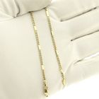 Image 9 of Gold closed Figaro link bracelet | 19 cm