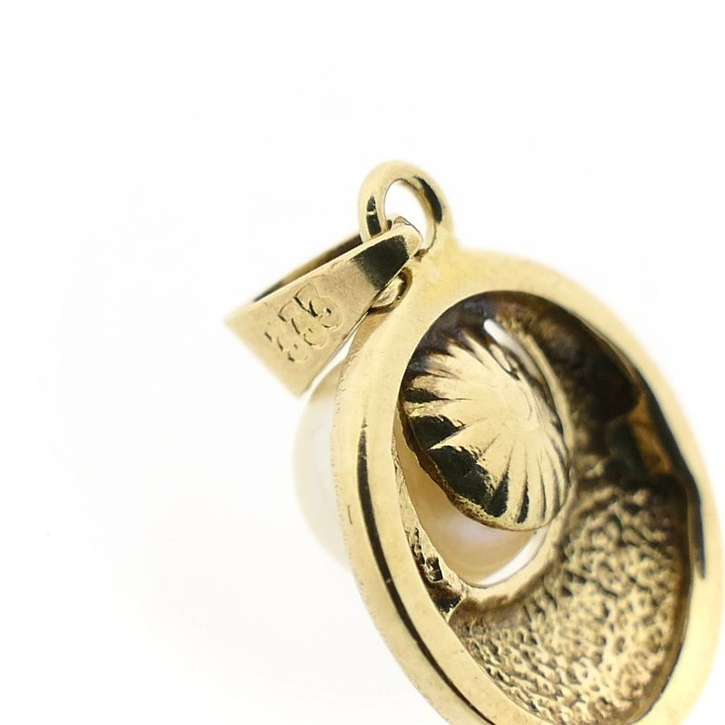 Image 8 of 8 karaat hanger met parel
