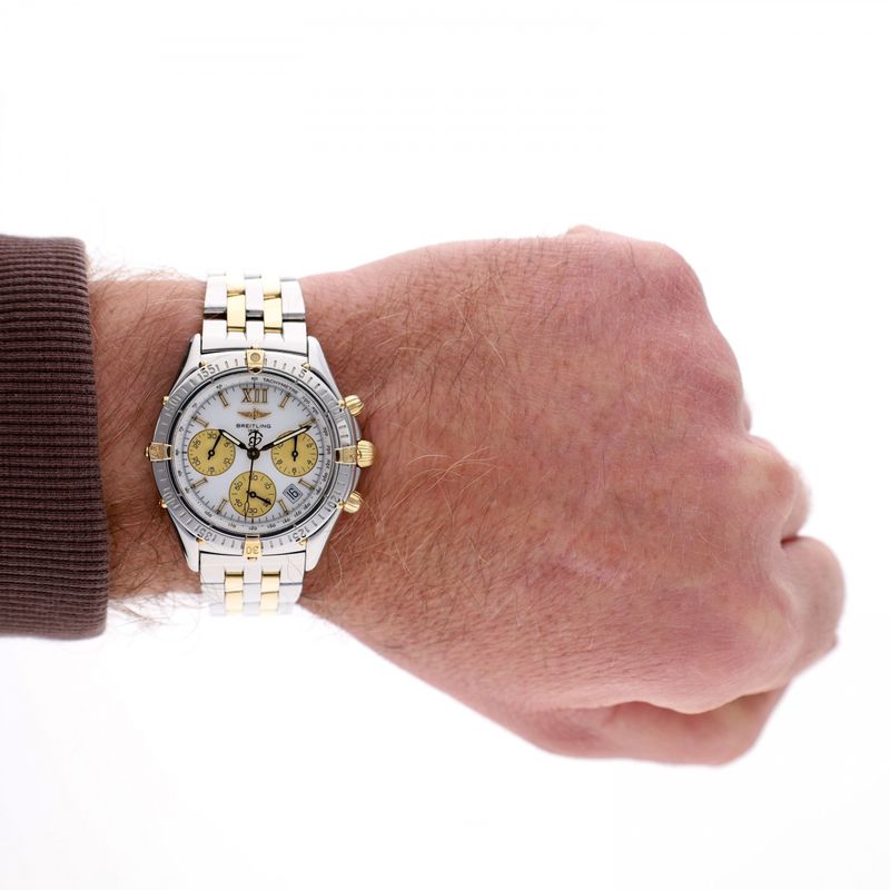 Image 13 of Breitling Windrider Chrono Jetstream B55048; Yellow Gold/Stainless Steel Men’s Watch