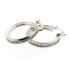 Image 7 of White gold earrings with zirconia | Ø 20.0 mm