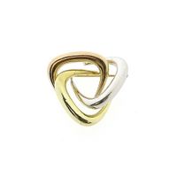 Tricolor gold dynamic brooch