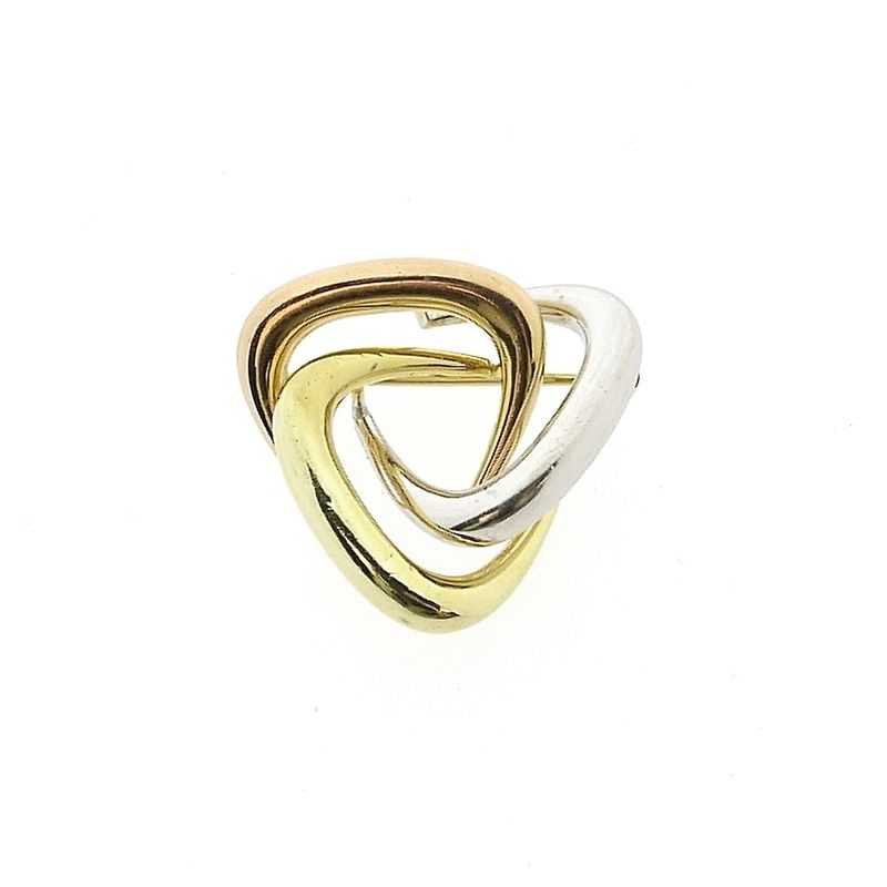 Image 1 of Tricolor gold dynamic brooch