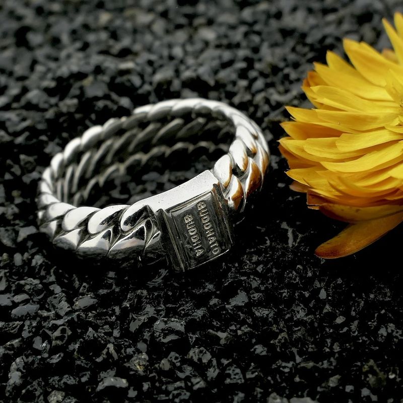 Image 2 of Silver Buddha to Buddha ring | Ben XS