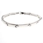 Image 1 of Silver smooth link bracelet | 19 cm
