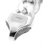 Image 9 of Silver flat gourmet link bracelet | 21 cm