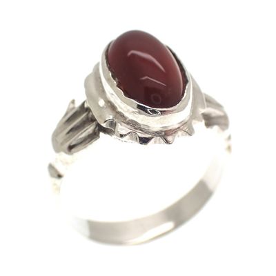 Image 1 of Silver fantasy ring with carnelian