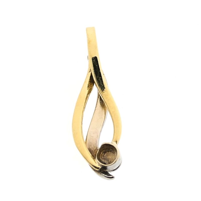 Image 5 of Bicolor gold pendant with zirconia