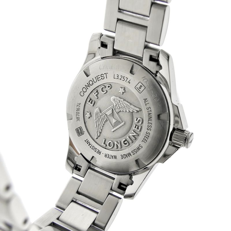 Image 10 of Longines Conquest Mother of Pearl & Diamonds L3.257.4.87.6; Ladies watch