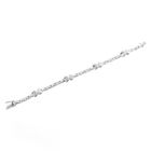 Image 9 of White gold flat king bracelet with fixed charms and 0.24 ct diamond.