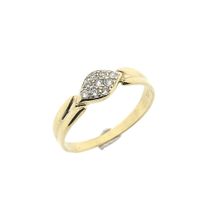 Gold fantasy ring with zirconia
