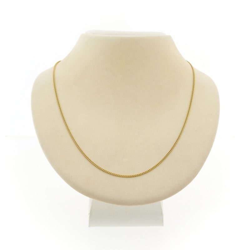 Image 4 of Gold gourmet link chain | 46 cm