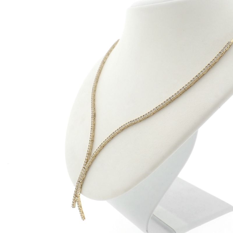 Image 3 of Gold necklace with zirconia | 42 cm