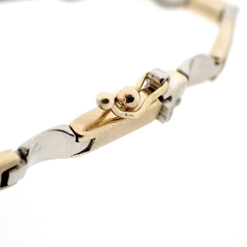 Image 6 of Two-tone gold fantasy link bracelet