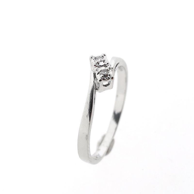 Image 4 of White gold ring with diamonds | 0.03 ct.