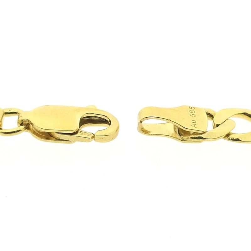 Image 4 of Gold flat gourmet link chain | 60.5 cm