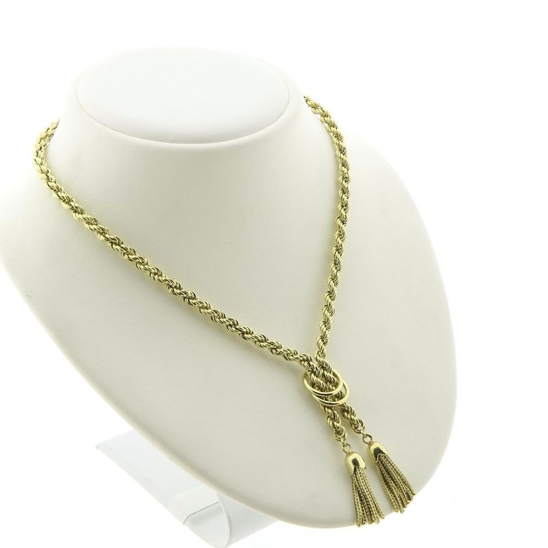 Image 8 of Golden twisted link chain.