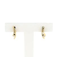 Gold stud earrings with diamond; 0.08 ct.