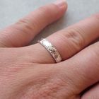 Image 2 of Silver ring with facets