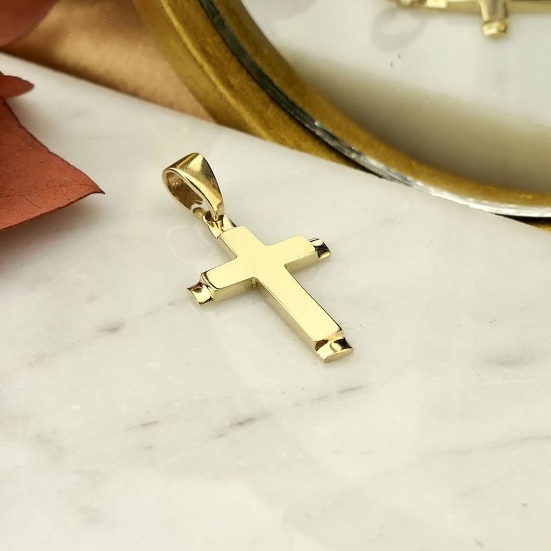 Image 2 of Gold pendant of a cross