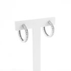 Image 3 of White Gold Hoop Earrings with Diamonds; Approx. 0.76 ct.