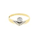 Image 5 of Bicolor Gold Solitaire Ring with Zirconia