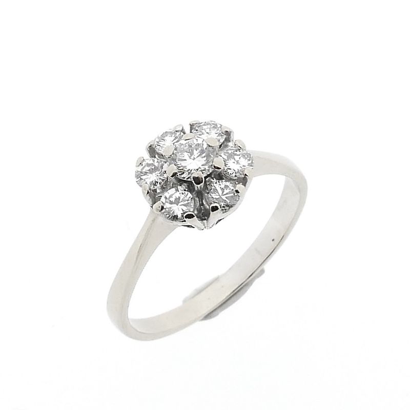 Image 1 of White gold cocktail ring with diamond | 0.47 ct.
