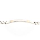Image 5 of Silver gourmet link bracelet with two-tone plate | 21 cm