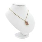 Image 7 of 18K Gold Pendant with morganite and diamond | 0.015 ct.