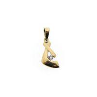 Gold pendant with zirconia