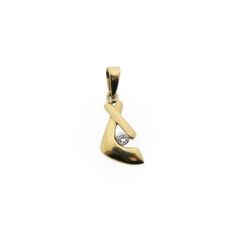 Image 1 of Gold pendant with zirconia