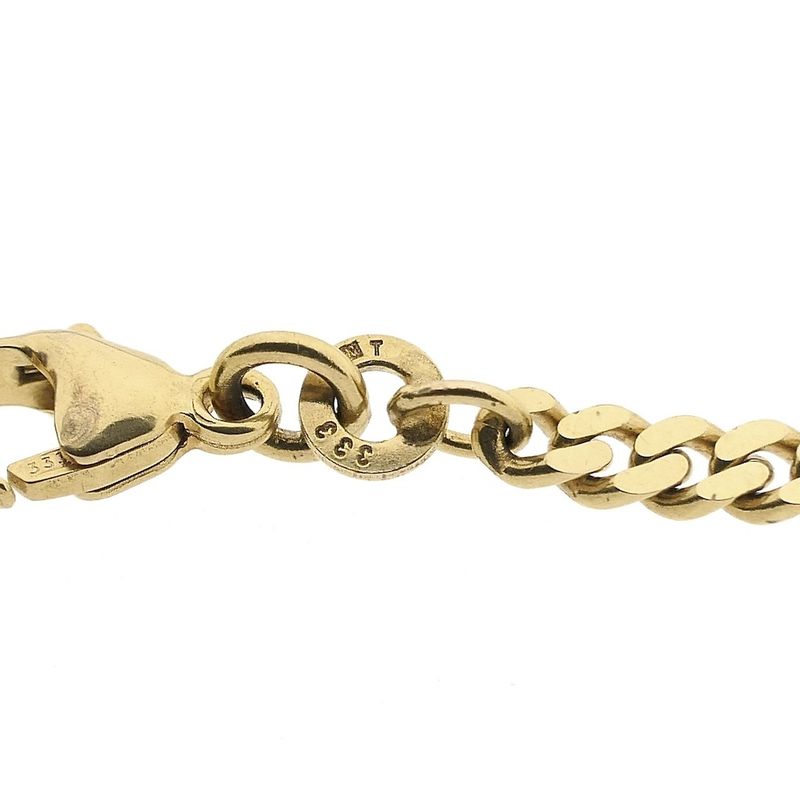 Image 5 of 8-karat flat gourmet link chain | 50 cm