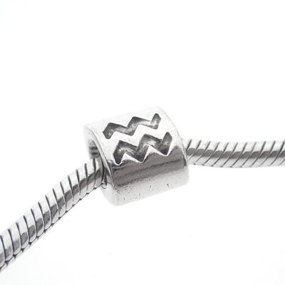Image 2 of Pandora charm; Silver; Zodiac sign Aquarius