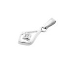 Image 5 of Subtle white gold pendant with diamond; 0.02 ct.