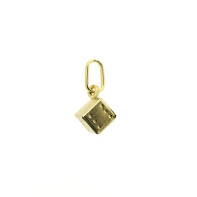 Image 1 of Gold pendant of a dice
