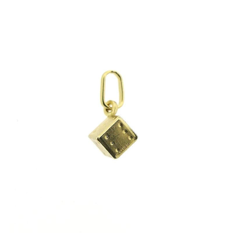 Image 1 of Gold pendant of a dice