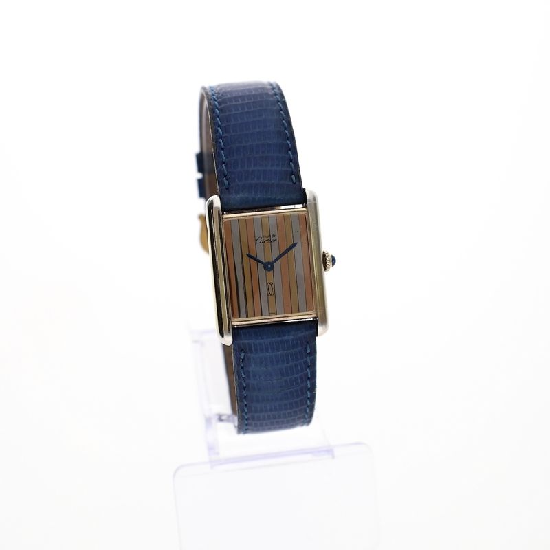 Image 10 of Cartier Tank Vermeil 'Trinity' Large 6129; Vintage mechanical watch