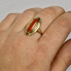 Image 9 of Vintage gold ring with red coral