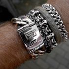 Image 2 of Silver Buddha to Buddha bracelet; Chain XL | 21 cm
