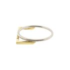 Image 7 of Two-tone gold abstract ring with diamond; 0.015 ct.