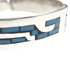 Image 2 of Silver slave bracelet with an enamel mosaic; Size S