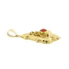 Image 5 of Antique gold pendant with blood coral.