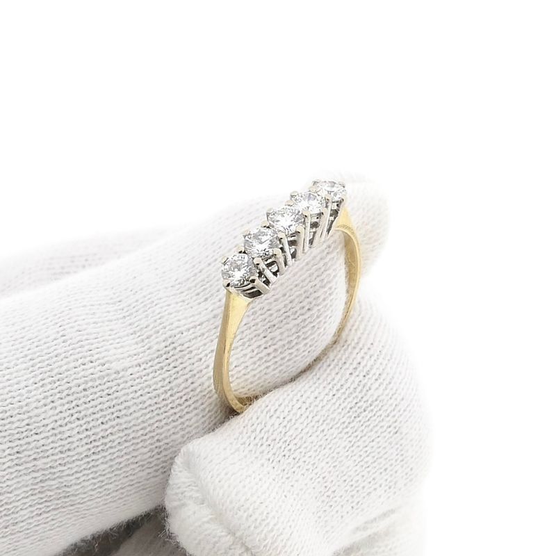 Image 10 of Gold Ring with Diamonds; 0.55 ct.