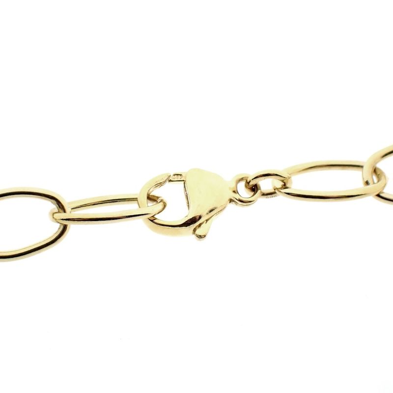 Image 4 of Gold link chain with Amethyst, Aquamarine and Citrine.