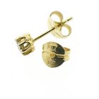 Image 5 of Two-tone gold stud earrings with diamonds